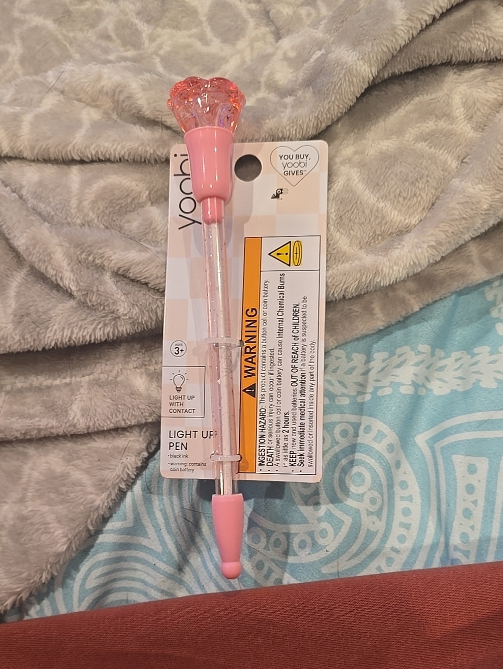 ❤️10/$10 Yoobi Pink Light-Up Flower Top Pen